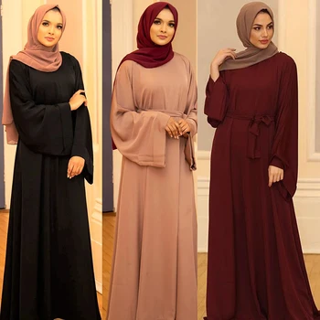Мусульманское Платье-Хиджаб в Рамадан, абайи для Женщин, Абайя Дубай, Турция, Исламская Одежда, Кафтан, Длинный Халат, Женское Мусульманское Платье Largos