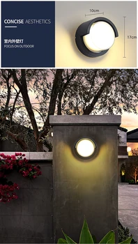Наружное освещение Солнечная настольная лампа Бытовой уличный садовый настенный светильник во внутреннем дворе Водонепроницаемый и простой уличный настенный светильник