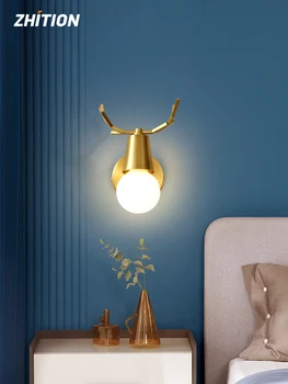 Настенный светильник ZHITION, гостиная, спальня, прикроватная лампа, лампа для чтения, фоновый настенный светильник, простой проход, теплая лампа