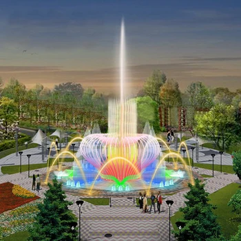 Настраиваемый музыкальный фонтан с программным управлением, водный пейзаж, вилла в общественном парке, оборудование для внутреннего и наружного ландшафта