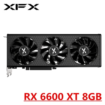 Новые видеокарты XFX Radeon RX 6600 XT 6600XT 8 ГБ GPU AMD RX6600 RX6600XT GDDR6 128-Битная Видеокарта Компьютерная Игра Настольный ПК VGA
