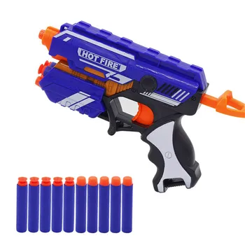 Новый ручной пистолет с мягкой пулей, подходящий для игрушечного пистолета с мягкими пулями Nerf, дальнобойный дротик-бластер, детские игрушки в подарок