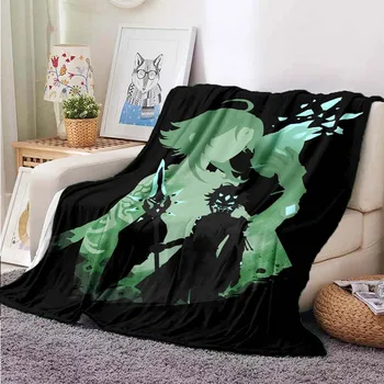 Одеяло с рисунком аниме, фланелевое одеяло, супер мягкий флисовый плед, кухонные одеяла для дивана в спальню, подарок на диван покрывало одеяло