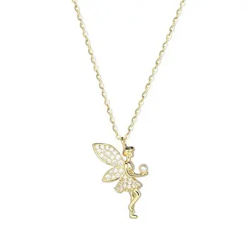 Подарок ко Дню Матери 2023 Ожерелье с крыльями Ангела Ювелирные изделия с натуральными камнями Жемчужная подвеска Специальный Дизайнерский бестселлер