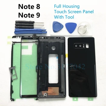 Полный Корпус Передний Экран Стеклянная Линза Средняя Рамка Крышка Батарейного Отсека Задняя Крышка В Комплекте Для Samsung Galaxy Note 9 N960F Note 8 N950F