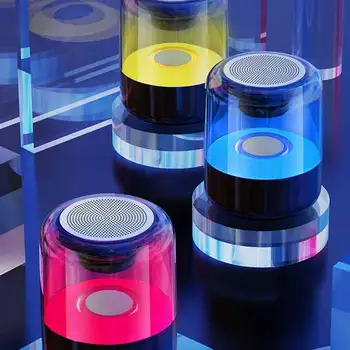 Портативный динамик Bluetooth Мини-плеер Креативный ночник Беспроводной Красочный Сенсорный светильник Прикроватная лампа 3D Динамик объемного звучания