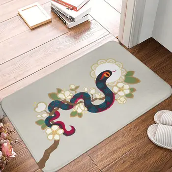 Противоскользящий коврик со змеями и цветами, коврик для ванной, напольный ковер для дома, декоративный