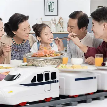 Прочная посуда для суши-поезда, игрушка для суши, съемный безопасный вращающийся суши-поезд для семейного сбора