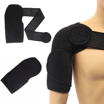 Регулируемый дышащий спортивный уход в тренажерном зале, поддержка одного плеча, Бандаж для спины, защитный ремень, накладки для ремня, Черная повязка Для мужчин /женщин