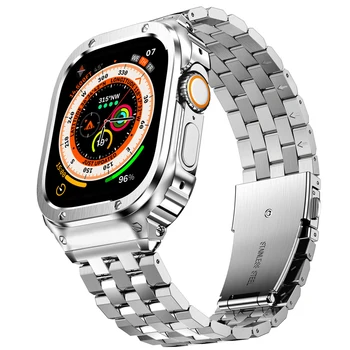 Ремешок из нержавеющей стали + чехол Для Apple Watch Band 49 мм 45 мм 44 мм (не для часов) браслет-Бампер iwatch series 4 5 SE 6 7 8 Ultra
