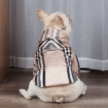 Роскошная дизайнерская одежда для домашних собак, теплые толстовки для собак, Модная теплая толстовка для маленьких средних кошек, куртка для французского бульдога, костюм для домашних животных