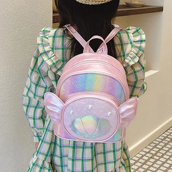 Рюкзаки для маленьких девочек, школьная сумка для детского сада, мультяшные сумки для хранения принцессы с блестками, детские повседневные милые покупки