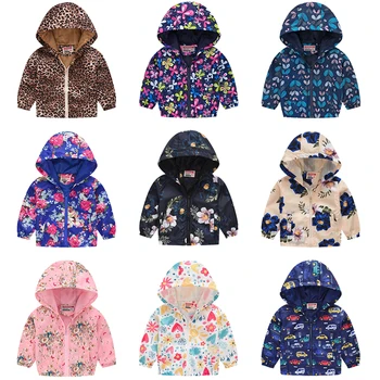 Сезон: весна-лето, детская ветровка с модным принтом, пальто для девочек, куртка для мальчиков, детская верхняя одежда с капюшоном, одежда 2, 3, 4, 5, 6 лет
