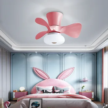 Скандинавский потолочный вентилятор лампа ресторан спальня маленький потолочный вентилятор креативное преобразование частоты для мальчиков и девочек детская комната вентилятор постоянного тока