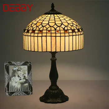 Современная креативная стеклянная настольная лампа DEBBY LED Modern Tiffany Настольный светильник Декор для фойе Гостиной Прикроватной тумбочки в спальне