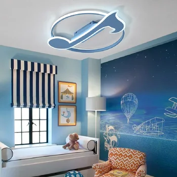 Современная мультяшная акриловая светодиодная лампа простое освещение для детской спальни Музыкальная форма потолочные светильники для гостиной цвет розовый/синий/белый