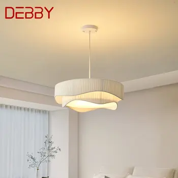 Современная подвесная Люстра DEBBY LED Creativity Vintage Pleats Белая Подвесная лампа Для Домашней Столовой Спальни