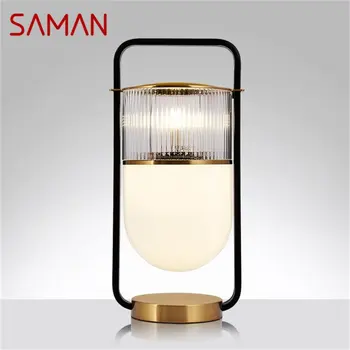 Современная роскошная настольная лампа SAMAN Простой дизайн настольного светильника Декоративный для дома гостиной