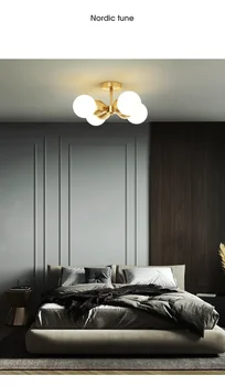 Современная светодиодная люстра скандинавского медного дизайна для гостиной, спальни, столовой, кухни, Потолочный светильник, Золотые Подвесные светильники