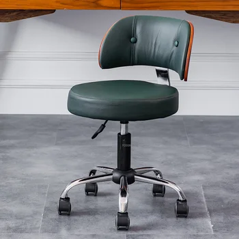 Современное кожаное офисное кресло, мебель для дома, кресло для отдыха со спинкой из массива дерева, кресло для учебы, подъемник, Поворотные компьютерные стулья со шкивом