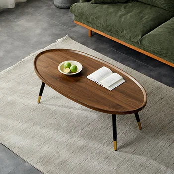 Современные деревянные журнальные столики, простая комбинация мебели для гостиной, журнальный столик, Креативный диван, приставные столики, Круглый маленький столик