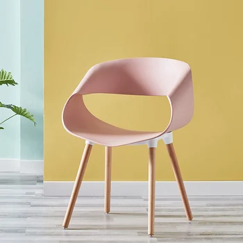 Современные пластиковые Обеденные стулья Минималистичный Мобильный Креативный дизайн Компьютерное кресло со спинкой в скандинавском стиле Sillas De Cocina Мебель для дома