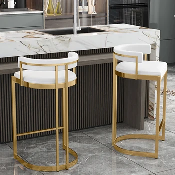 Современный барный стул из кованого железа для кухонной мебели, барные стулья, удобная спинка, индивидуальность, Креативный бар, высокие ножки, барный стул