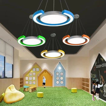 Современный подвесной светильник Garden Ring, Креативный парк развлечений, светодиодные лампы, Офисные моделирующие светильники, Персонализированный подвесной светильник для детского сада