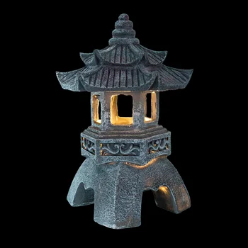 Солнечные декоративные светильники Уличный фонарь-пагода Садовая статуя Китайские аксессуары дзен Японская скульптура Азиатский Японский стиль