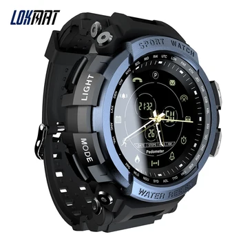 Спортивные смарт-часы LOKMAT MK28 Life водонепроницаемые Bluetooth с напоминанием о вызове, цифровые часы с длительным временем ожидания, умные часы для ios Android