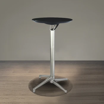 Стол на заказ: высокие ножки, квадратная перекладина, пластиковый складной обеденный стол, круглый стол, бар, кафе