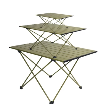 Ультралегкий Портативный складной стол из алюминиевого сплава с пескоструйной обработкой для кемпинга, рыбалки и пикника
