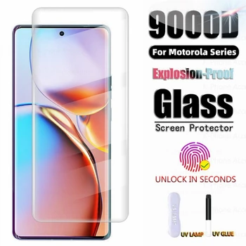 УФ-Защитная Пленка Для Экрана Moto Edge 40 X30 Pro 30 Fusion Ultra Full Glue Glass Для Motorola Moto S30 X40 X30 40 Pro Закаленное Стекло