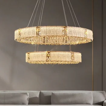 Хрустальная люстра в стиле постмодерн Creative Majestic Villa для освещения спальни в ресторане, роскошные светильники для гостиной